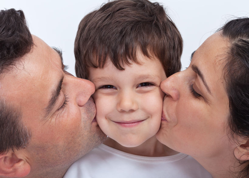 Loving family with a kid